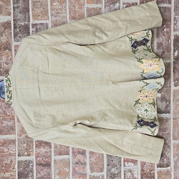 TORY BURCH Damian Silk Jacket In Indian Desert Size 2 - Picture 3 of 7